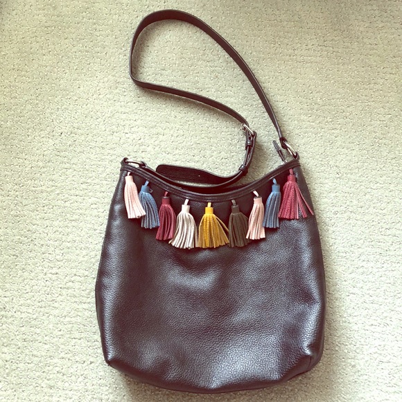 Rebecca Minkoff Handbags - Rebecca Minkoff black leather tassel handbag EUC